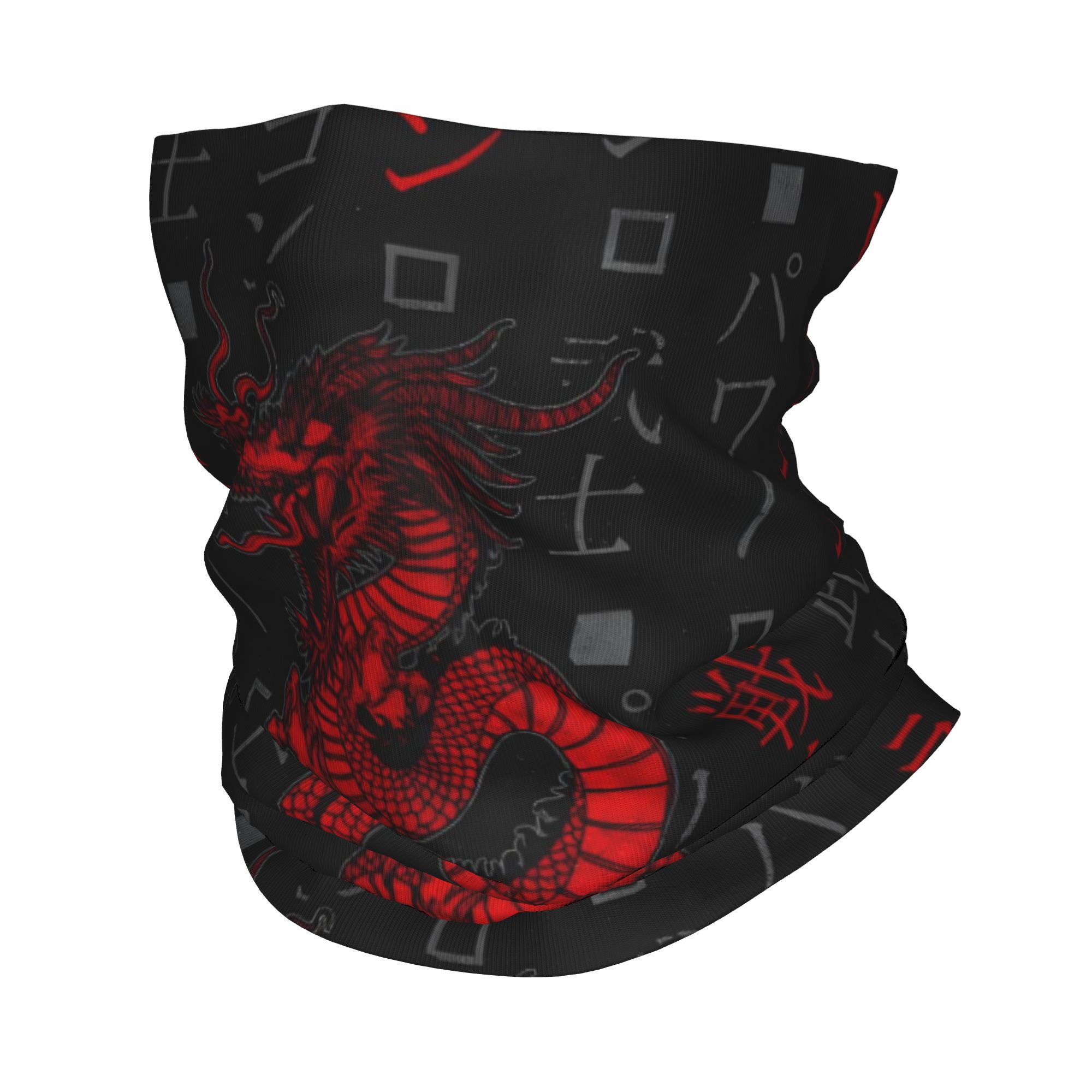 Neck Gaiter Face Cover - Red Dragon Animal Bandana Neck Gaiter