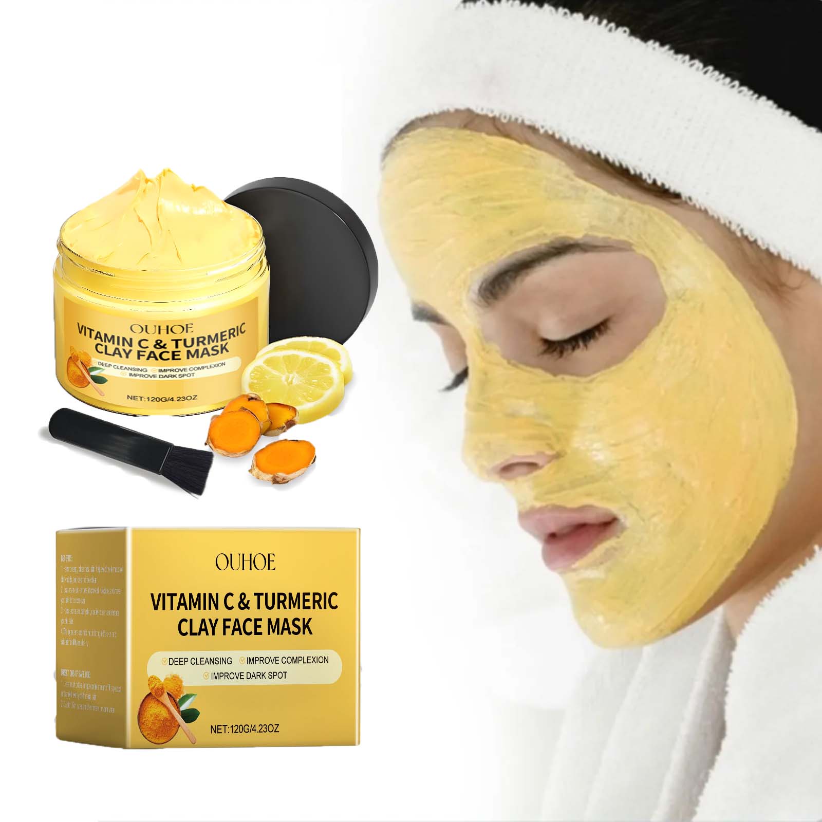 Vitamin C Turmeric Mud Mask Ex - Dust Mask Construction ulasan dan harga