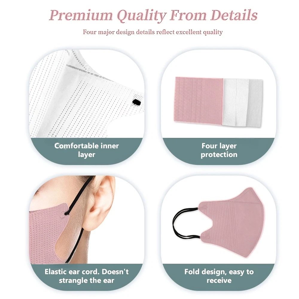 100pcs3D three-dimensional dis - Cloth Face Mask Washable ulasan dan harga
