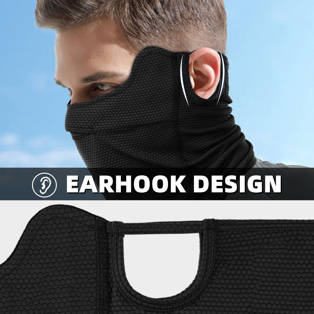 Ear Hook Neck Gaiter Face Mask - Sports Mask Breathable ulasan dan harga