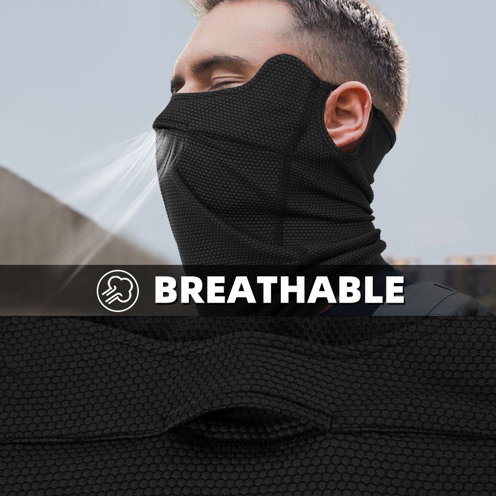Ear Hook Neck Gaiter Face Mask - Sports Mask Breathable ulasan dan harga