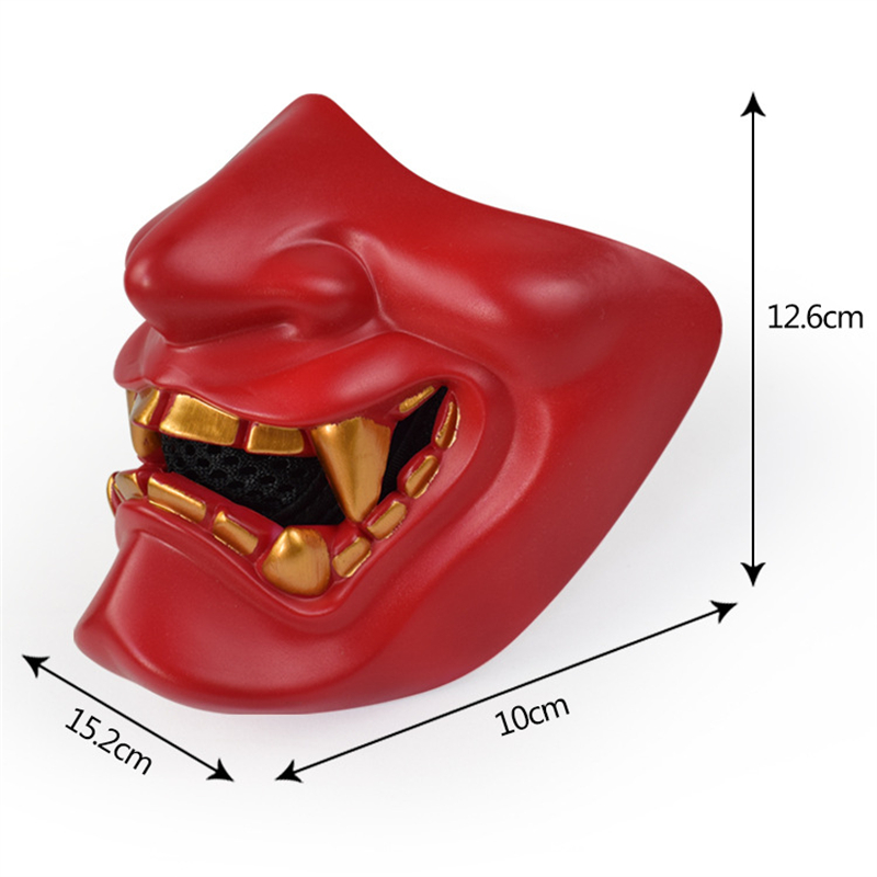 Masks Half Oni Cosplay Decor S - Respirator Half Face ulasan dan harga